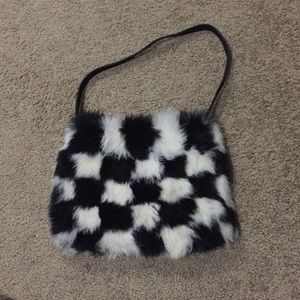 Vintage checkerboard 90s Lord & Taylor Italy purse